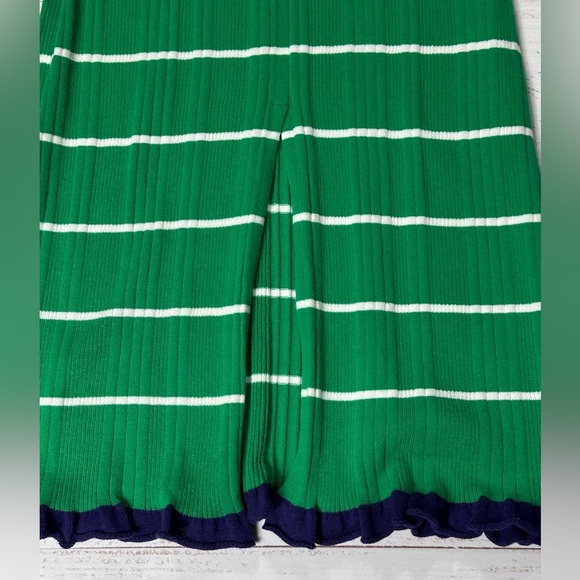 Anthropoligie NWT Daily Practice Green/Navy Striped Dress, Size Medium Petite - Picture 6 of 15